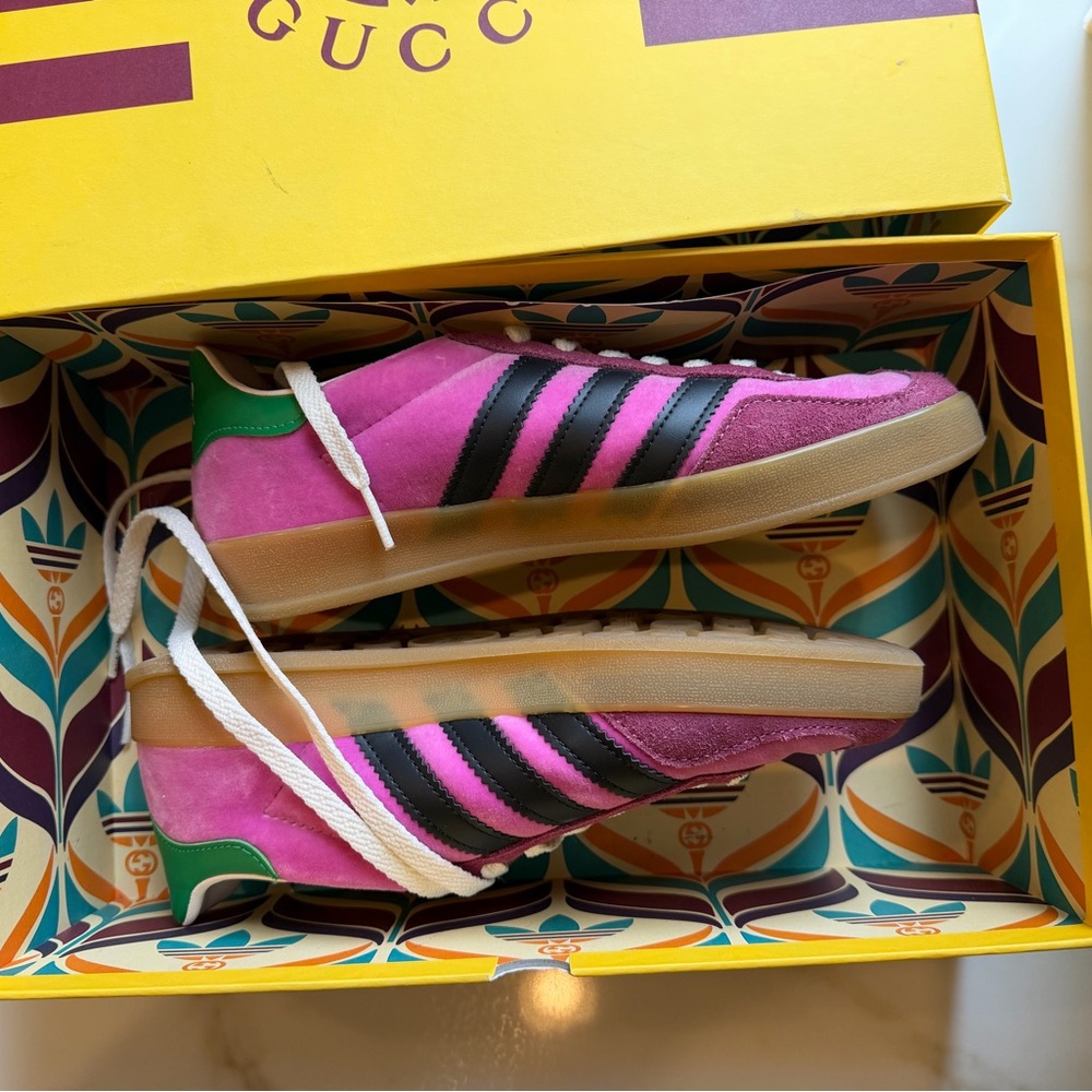 Gucci Pink and Green Sneakers - Picture 6 of 7